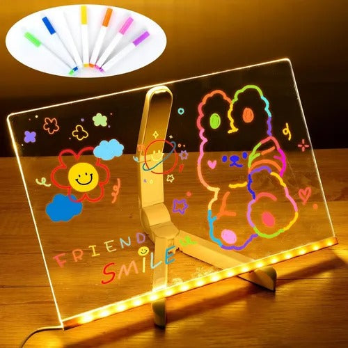 PIZARRA MÁGICA CON LUZ PARA NIÑOS