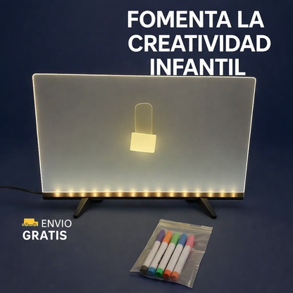 PIZARRA MÁGICA CON LUZ PARA NIÑOS