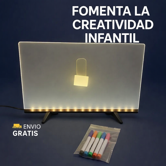 PIZARRA MÁGICA CON LUZ PARA NIÑOS
